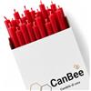 CanBee Candele di cera 20 Candele Sottili Rosse in Cera d'Api Naturale 21 cm x 6,5 mm - Lunga Durata, Combustione Pulita Senza Fumo - Ideali per Rituali, Meditazione e Yoga - CanBee