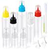 Bohoray 8 bottiglie da spremere con beccucci, 30/60/120/180 ml, bottiglia da spremere per glassa, piccole bottiglie da spremere per biscotti, glassa, torte, tintura, biscotti, decorazioni per