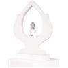 Lupia Lampada da Tavolo in Legno PUMO SALENTINO 21x21 cm LUMINARIA d'arredo pugliese Lampadina Bianco Caldo