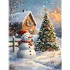 Bowetile 5D DIY Diamond Painting Kit Completo Casa, Natale Diamond Painting Kit Completo per Adulti, Carino Pupazzo di Neve Diamant Painting per Adulti, Decorazioni per Casa 30x40 cm