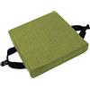 Waigg Kii Cuscini quadrati per sedie con fibbia antiscivolo, per sedie da pranzo, sgabelli, per giardino/interni/casa/cucina (35 x 35 x 3 cm, verde)