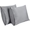 Lirex 2-Pack Federe per Cuscini, 100% Cotone Traspirante Federe Pillow Covers, 40 x 40 cm, Grigio Scuro