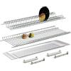 AERREGI Design Innovativo Scolapiatti per Interno Pensile, In acciaio INOX, Argento 60 Centimetri