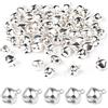 DIAONIAN 50pcs Campanellini,Campanellini Sonagli,Per la Decorazione di Ornamenti Per Feste di Natale DIY,12mm(Argento)