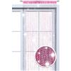 wometo Tenda a fili con glitter OekoTex 90 x 245 cm - Rosa argento lucido decorativo trasparente semitrasparente Natale