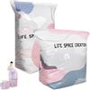 Generico Large No-Pump 3d Vacuum Storage Bags, Life Space Creator Storage Bags, 3d Compression Storage Bag, Thickened Reusable Space Saver for Clothes Duvets, Bedding & Travel (M+L 2PCS)