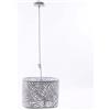 DiKasa Lampadario a Sospensione Bianco Floreale in Metallo con Decorazione a Foglie, Cavi Regolabili e Attacco in Legno, Stile Industriale, Attacco E14, 75x20x23 cm