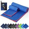 Jokisa 2 Set Asciugamano Microfibra (180x90cm Telo Grande+100x50cm Telo Palestra),Asciugatura Rapida e Senza Sabbia Telo Mare,Asciugamani Palestra Adatto per Fitness,Spiaggia，Blu