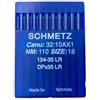 TOMASELLI MERCERIA 10 Aghi Schmetz Macchina Taglia Cuci Industriale NM:110 SIZE:18 134-35 LR DPx35 LR