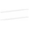vidaXL Mensole da Parete 2 pz Bianco Lucido 115x9x3 cm