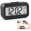VFANDV Sveglia da Comodino, Batteria Digitale Sveglia con Ampio Display a LED e Temperatura Luminosa Notturna Snooze, Sveglia Digitale per Camera da Letto Comodino Casa Ufficio Cucina
