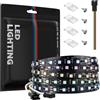 SEZO Striscia LED IC RGB WS2811 5M 108 LEDs/m Striscia luminosa ad alta densità DC24V Larghezza 8mm Striscia luminosa a colori dimmerabile IP30 Non impermeabile FCB Nera per progetti interni fai da te