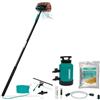 VONROC Kit Pulizia Pannelli fotovoltaici, 6,5m, + Filtro ad Acqua Pura di - Pulizia Senza Aloni per Vetri, Auto, Camper e Pannelli Solari - con Resina 4.5L, TDS Meter, Dosatore Sapone