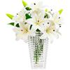 Olrla fiori artificiali faux del giglio 6 mazzi di fiori, reale di tocco falsificazione fiore per la casa festa di nozze decorazioni, negozi, sistemazione flora (Bianco Sfumato Giallo)