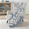 Laura Biagiotti Home Caldo Plaid in Micropile, 130x160 cm, Coperta Invernale in morbido Pile Juliette Grigio Avio