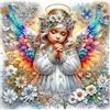 SHEGZHUC Diamond Painting Bambina 30 x 30 cm Diamond Painting Elfi Fata Fiore Farfata Angelo Ali d'angelo Colorate Diamante Pittura Arte Ricamo Punto Croce Immagini Regalo Decorazione da Parete