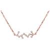Clearine Costellazione Collana Argento a Colore Rosa-Oro Scorpione Delicato Zirconia Oroscopo zodiacale Speciale Ciondolo