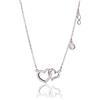 Sakrami Collana da Donna in Argento con Cuori Infiniti e Brillanti Personalizzabile (RODIATO)