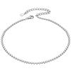 Silvora Cavigliere Donna Bracciale Argento S925 a Doppio Uso Catena di Perline Eleganza Minimalista