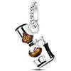 Nbsameng - pandora ciondolo per caffettiera a sifone, charm in argento 925 con zirconi 5A, pandora e braccialetto europeo ciondolo sifone vaso da caffè, custodia per gioielli