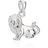 NKlaus ciondolo piccolo segno zodiacale Leone argento 925 12x11mm oroscopo zodiacale 11305