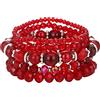 FULU AUTUMN Bracciale da donna con perle di cristallo multistrato con pietre boho bigiotteria migliore amica, 7.0 centimeters, Zinco, Senza Gemstone