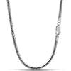Dankadi Collana a serpente 3 mm, 4 mm di larghezza, argento sterling 925, 40-80 cm, collana a serpente, rotonda, oro, 41-76 cm, idea regalo, gioielli, festa, compleanno, per uomo e donna, 28, Argento