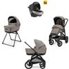 Inglesina Aptica XT System Quattro - Tundra Beige con telaio Nero e seggiolino auto Darwin Infant - INGLESINA