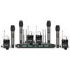 LMBGM K-25R Sistema Microfono Wireless, Microfoni UHF Mano e Bodypack a 8 Canali per Spettacoli dal Vivo, DJ di Chiesa, Matrimoni e Karaoke (K-27R 4 mano 4 bodypack)