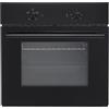 Respekta Forno da incasso Richard, forno autosufficiente, 60 litri, classe di efficienza energetica A, 3 tipi di riscaldamento, illuminazione a LED, vetro nero, forno da incasso, 60 cm