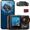 ODDV Action Camera impermeabile 5K30FPS con scheda da 64 GB, telecamere subacquee IPX7 e 34 FT, stabilizzazione EIS 2.0, touch screen da 2,4 pollici, batterie 2 x 1350 mAh per immersioni, ciclismo