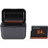 Yanmis Set di Batterie per Action Cam 2050mAh, Confezione da 2, con Caricabatterie Rapido USB C a Doppio Slot, Kit Caricabatterie di Ricambio con Scatole di Immagazzinaggio per X4 Air, Custodia di