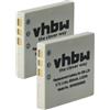 vhbw 2x batteria compatibile con Sanyo Xacti DMX-C1, DMX-CA65, VPC-C1, DSC-C4, DSC-C5, DSC-E6, DSC-J4 videocamera camcorder (600mAh, 3,7V, Li-Ion)