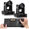 Chameye Telecamera PTZ NDI 60FPS 4K Zoom ottico 20x 4KP60 AI Auto-Tracking, HDMI/USB/3G-SDI/LAN/PoE, C520x2+ Controller per Telecamera PTZ NDI
