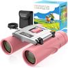 USCAMEL Binocolo Bambini, Compatto 8×21 Mini Binocolo Adulti per Birdwatching e Caccia (Rosa)