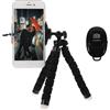 OATIPHO Treppiede per Fotocamera e Telefono, Acciaio Inossidabile | Struttura Stabile Colore Nero, Rivestimento Esterno in Spugna, per Fotocamere e Cellulari