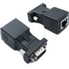 System-S Convertitore Ethernet VGA Over IP, 2 X VGA maschio a LAN RJ45, 20 m di portata