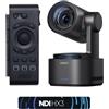 OBSBOT Tail 2 (NDI Attivato) Combo con Telecomando, PTZR Camera 4K@60FPS, Pro AI Tracking, 1/1.5 CMOS, 50MP, Zoom Ottico 5X, Zoom Ibrido 12X, Uscita SDI/HDMI/IP/USB 3.0, Live Streaming, Conferenze