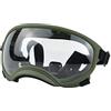 Generic Occhiali da sole per cani con cinturino regolabile, protezione UV, occhiali da sole per cani Winproof per passeggiate e sci (verde e trasparente)