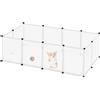 Froadp 145 x 75 x 48 cm, in plastica, per porcellini d'India, criceti, conigli (bianco traslucido)