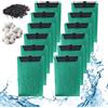 YuLiMirich 12 filtri di ricambio compatibili con Tetra EasyCrystal C250/300, cartucce filtranti di ricambio per Tetra EasyCrystal, cuscinetti di ricambio per sostituzione rapida e pulita