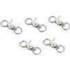 BUGUUYO 5 Pz Blocco della Gabbia per Uccelli Catena Gancio Furetto Pappagallino Alimentatore Serrature Gabbie Chiavistello Rivestimento Alimentatori Fodere Acciaio Inossidabile Silver