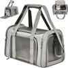 Bqkroa Borsa per il trasporto del gatto: pieghevole e traspirante, borsa per il trasporto di cani, comoda per gatti fino a 5 kg, viaggi e gite 45 × 30 × 30 cm