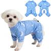 Fohuanky Pigiama per cani di piccola taglia, tuta intera morbida e traspirante con lunghezza del dorso regolabile, comodo pigiama per cuccioli di Bichon, Barboncino, Maltese e Chihuahua