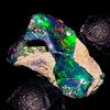 OPAL EMPIRE Opale Grezzo Etiopia Nero Naturale 8 Ct 19x11 mm Pietra