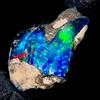 OPAL EMPIRE Natural Fire Opal Nero, Opale Grezzo Etiopia 9.5 Ct 20x13 mm