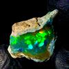 OPAL EMPIRE Opale Naturale Fire Opal Grezzo Etiopico Nero 6 ct 19x15 mm