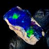 OPAL EMPIRE Opale Nero Naturale Grezzo Ethiopian Fire Opal 8.5 Ct 22x14 mm
