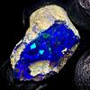 OPAL EMPIRE Opale Nero Naturale Grezzo Black Dry Ethiopian Fire 7.50 Ct 18x10 mm