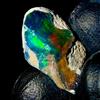 OPAL EMPIRE Opale Etiopico Grezzo Nero, Pietra Preziosa Naturale Fire Opal 10 Ct 20x12 mm